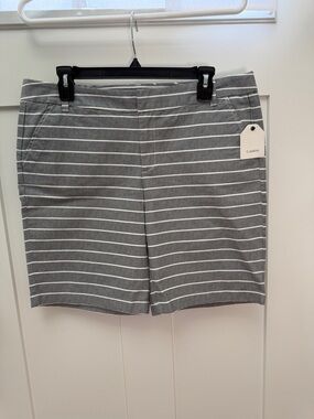 Caslon Black + Gray Striped Women's Shorts